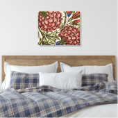 Anjer Bloem Tegel Antiek Rustieke Kunst Canvas Afdruk (Insitu (Slaapkamer))