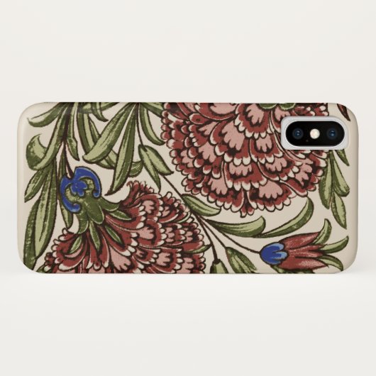 Anjer Bloem Tegel Antiek Rustieke Kunst Case-Mate iPhone Case (Achterkant (horizontaal))