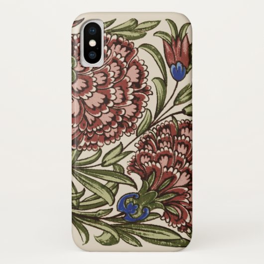 Anjer Bloem Tegel Antiek Rustieke Kunst Case-Mate iPhone Case (Achterkant)