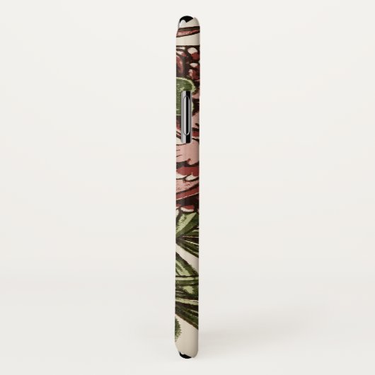 Anjer Bloem Tegel Antiek Rustieke Kunst Case-Mate iPhone Case (Achterkant / rechts)