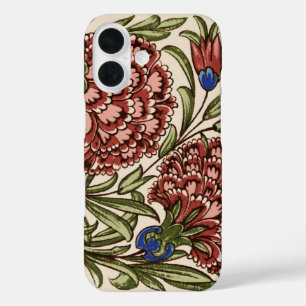 Anjer Bloem Tegel Antiek Rustieke Kunst iPhone 16 Hoesje