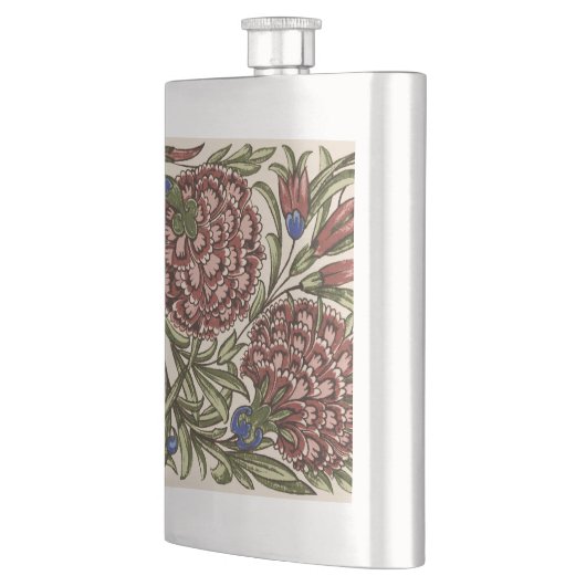 Anjer Bloem Tegel Antiek Rustieke Kunst Flacon (Links)