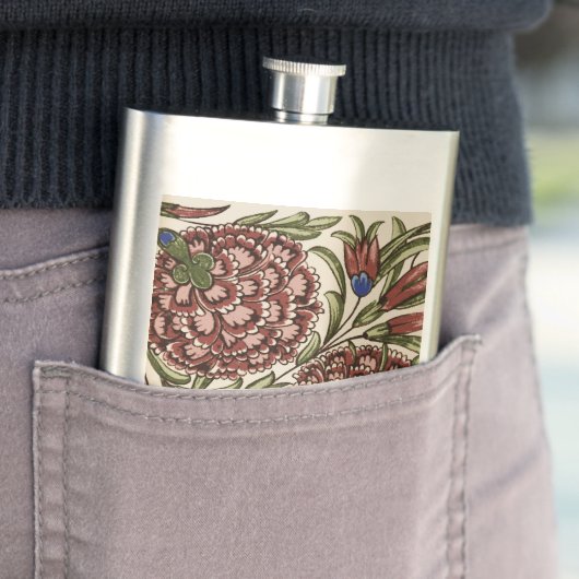 Anjer Bloem Tegel Antiek Rustieke Kunst Flacon (Voorbeeld)