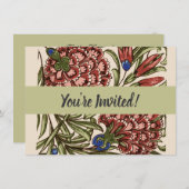 Anjer Bloem Tegel Antiek Rustieke Kunst Kaart (Voorkant / Achterkant)