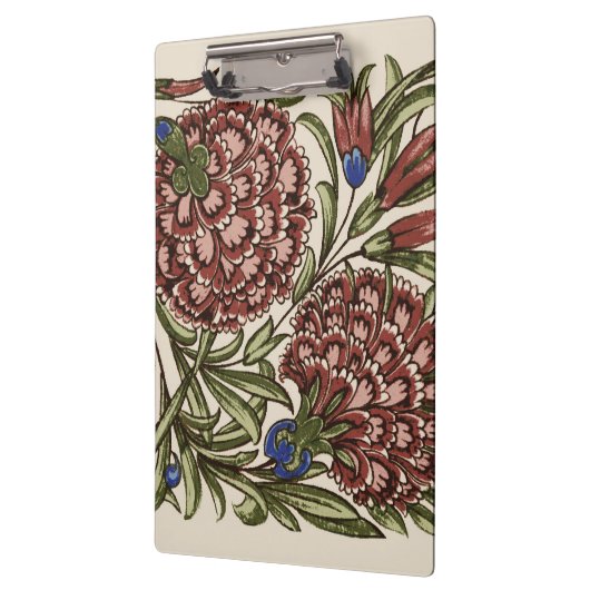 Anjer Bloem Tegel Antiek Rustieke Kunst Klembord (Links)