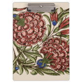 Anjer Bloem Tegel Antiek Rustieke Kunst Klembord (Voorkant)