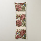 Anjer Bloem Tegel Antiek Rustieke Kunst Lichaamskussen (Achterkant (Verticaal))