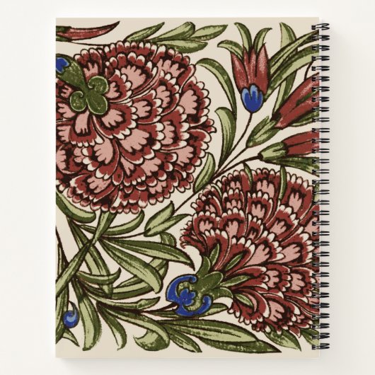Anjer Bloem Tegel Antiek Rustieke Kunst Notitieboek (Achterkant)