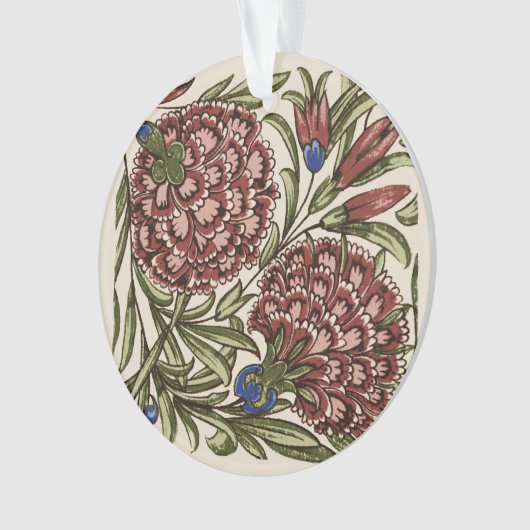 Anjer Bloem Tegel Antiek Rustieke Kunst Ornament (voorkant)