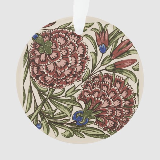 Anjer Bloem Tegel Antiek Rustieke Kunst Ornament (voorkant)