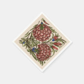 Anjer Bloem Tegel Antiek Rustieke Kunst Servet (Hoek)