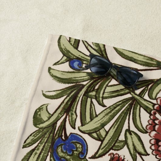 Anjer Bloem Tegel Antiek Rustieke Kunst Strandlaken (In situ)