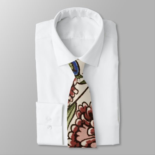 Anjer Bloem Tegel Antiek Rustieke Kunst Stropdas (Gebonden)