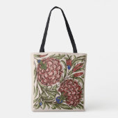 Anjer Bloem Tegel Antiek Rustieke Kunst Tote Bag (Achterkant)