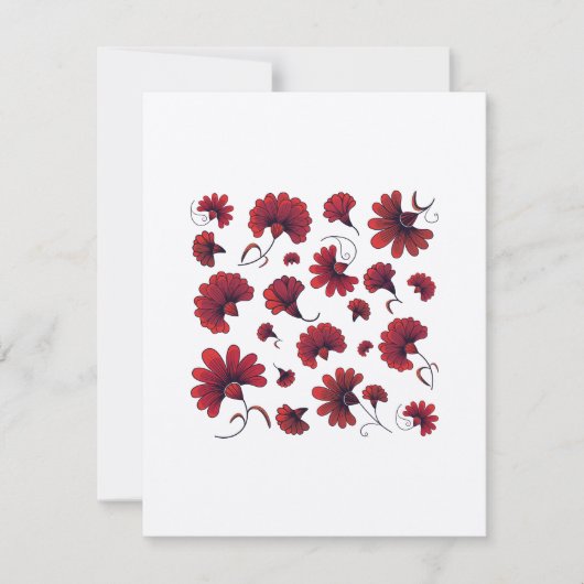 Anjer Bloem Vector Patroon Bloem Bedankkaart (Voorkant)
