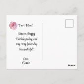 Anjer Bloem voor Januari Verjaardag Geboortemaand Briefkaart (Achterkant)