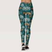 Anjer Bloem Workout Anjer Accent Bruiden Leggings (Achterkant)