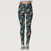 Anjer Bloem Workout Kleding Anjer Accent Leggings (Voorkant)