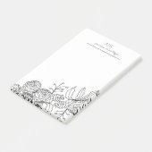 Anjer Bloemen Botanische Bloemenlijn Kunst Post-it® Notes (Schuin)