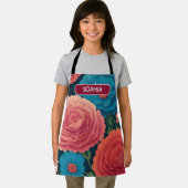Anjer Bloemen Kleurrijk Gepersonaliseerd Patroon Schort (Insitu)