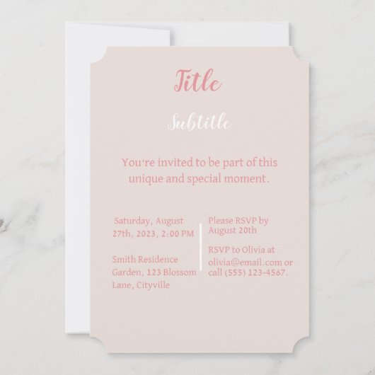  anjer bloemen print kaart (Achterkant)