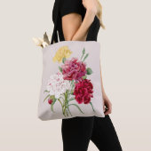 anjer bloemen print tote bag (Dichtbij)