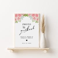 Anjer Bloemen Trouwfoto Guestbook Sign