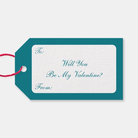 Anjer Bloemen,  Valentijnsdag Bericht Cadeaulabel (Achterkant Horizontaal)