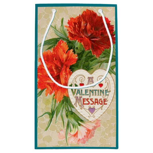 Anjer Bloemen,  Valentijnsdag Bericht Klein Cadeauzakje (Achterkant)