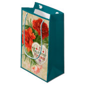 Anjer Bloemen,  Valentijnsdag Bericht Klein Cadeauzakje (Voorkant Gekanteld)