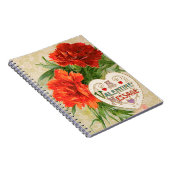 Anjer Bloemen, Valentijnsdag Bericht Notitieboek (Rechterzijde)