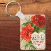 Anjer Bloemen, Valentijnsdag Bericht Sleutelhanger (Voorkant)