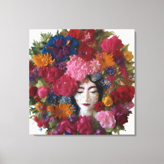 Anjer Bloemen Van Winter Grace: Het Canvas Van Jan (Voorkant)