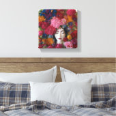 Anjer Bloemen Van Winter Grace: Het Canvas Van Jan (Insitu (Slaapkamer))