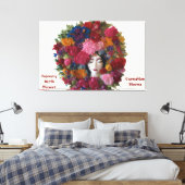 Anjer Bloemen Van Winter Grace: Het Canvas Van Jan Afdruk (Insitu (Slaapkamer))