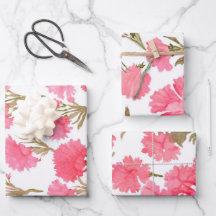 Anjer Bloemen Waterverf Elegant Moederdag