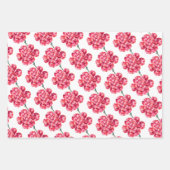 Anjer Bloemen Waterverf Elegant Moederdag Inpakpapier Vel (Voorkant 2)