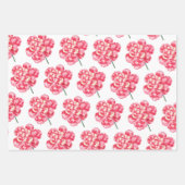 Anjer Bloemen Waterverf Elegant Moederdag Inpakpapier Vel (Voorkant)