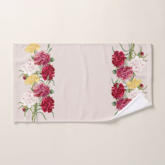  Anjer Bloemenillustratie Bad Handdoek (Handdoek)