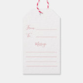  Anjer Bloemenillustratie Cadeaulabel (Achterkant)