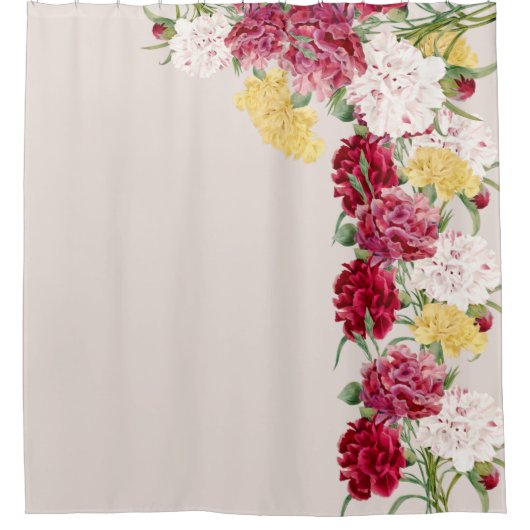 Anjer Bloemenillustratie Douchegordijn (Voorkant)