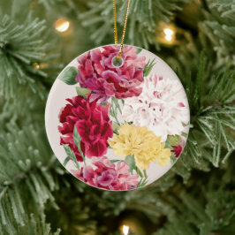 Anjer Bloemenillustratie Keramisch Ornament