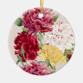 Anjer Bloemenillustratie Keramisch Ornament (Voorkant)