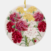 Anjer Bloemenillustratie Keramisch Ornament (Achterkant)