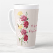  Anjer Bloemenillustratie Latte Mok (Linkerhoek)