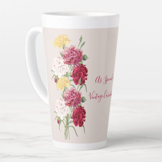  Anjer Bloemenillustratie Latte Mok (Linkerhoek)