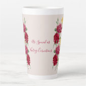 Anjer Bloemenillustratie Latte Mok (Voorkant)