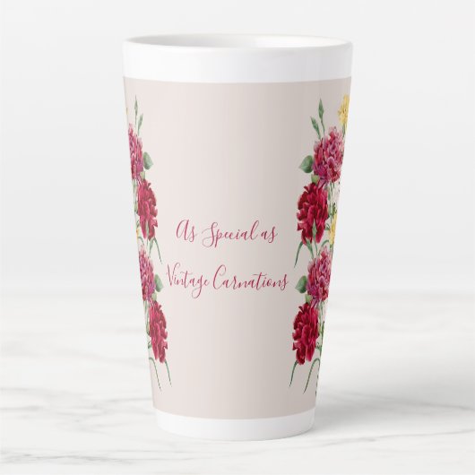  Anjer Bloemenillustratie Latte Mok (Voorkant)