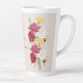 Anjer Bloemenillustratie Latte Mok (Rechts)