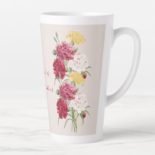  Anjer Bloemenillustratie Latte Mok (Rechts)